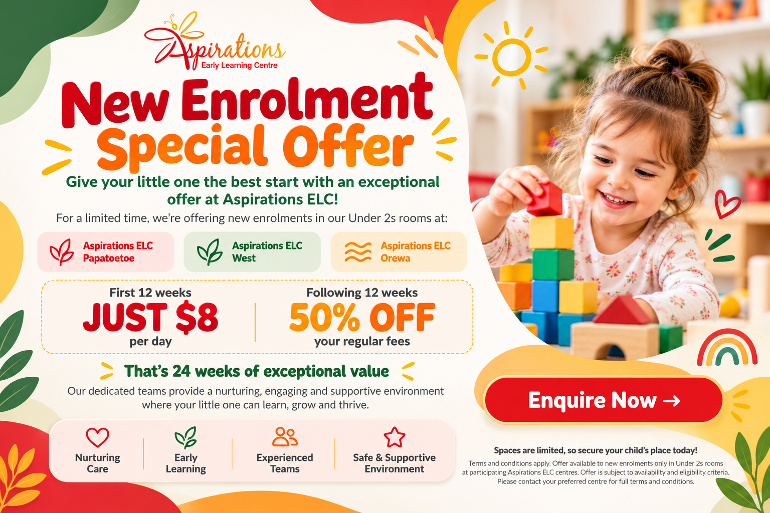 Aspirations ELC New Enrolment Special Offer